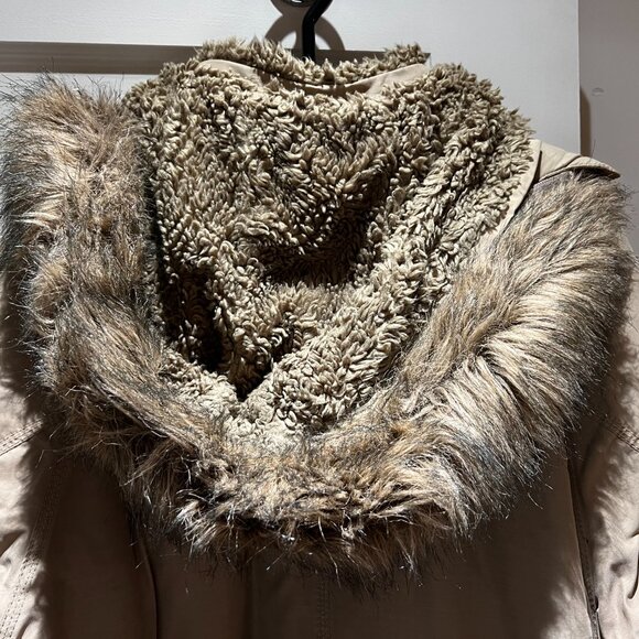 Triple Five Soul Hooded Winter Jacket    Tan Beige Brown   Vintage – Circa 2003 - Picture 8 of 13